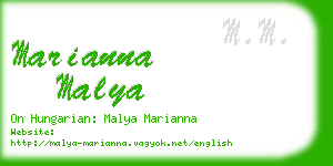 marianna malya business card